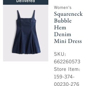 Abercrombie & Fitch Navy Blue Denim Mini Dress